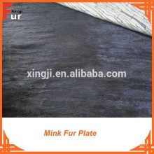 Dark Brown Scrap Mink Fur Plate
